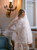 Monique Lhuillier Fall 2025 Bridal Alba Gown, Tunic and Veil