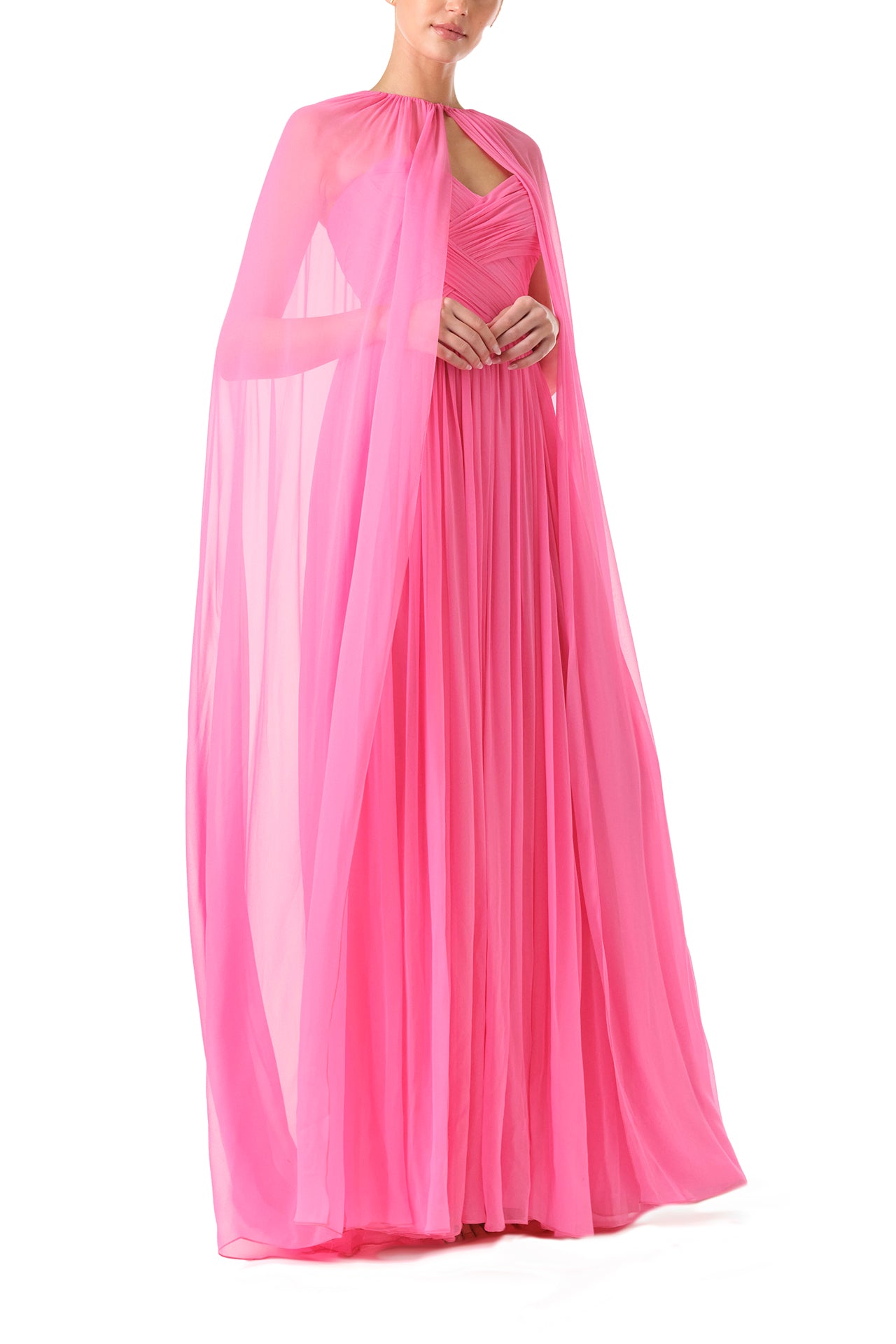 Floor Length Chiffon Cape