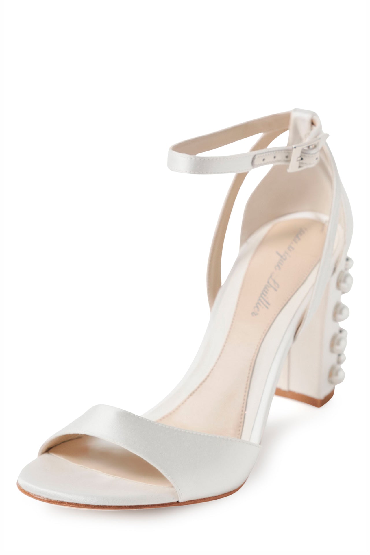 Monique Lhuillier Susanna Pearl Satin Heel - angle 2