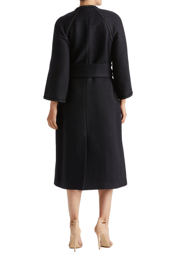 Jacquard Raglan Sleeve Coat