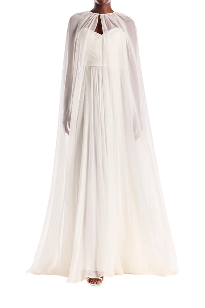 Monique Lhuillier Floor Length Chiffon Evening Cape