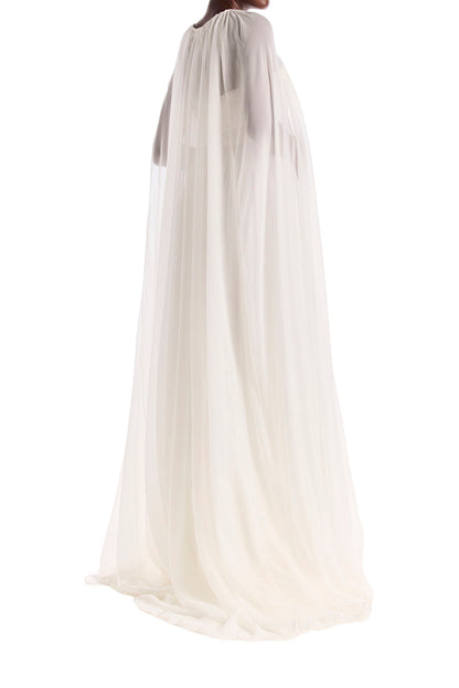 Monique Lhuillier Floor Length Chiffon Evening Cape