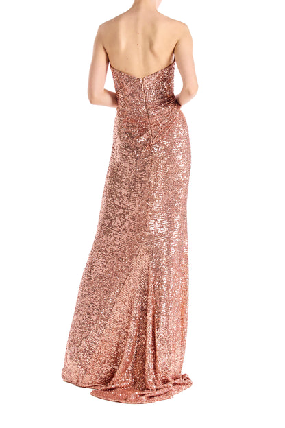 Strapless Sequin Column Gown