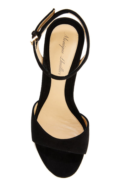 Monique Lhuillier Noir Harper Studded Lucite Heel