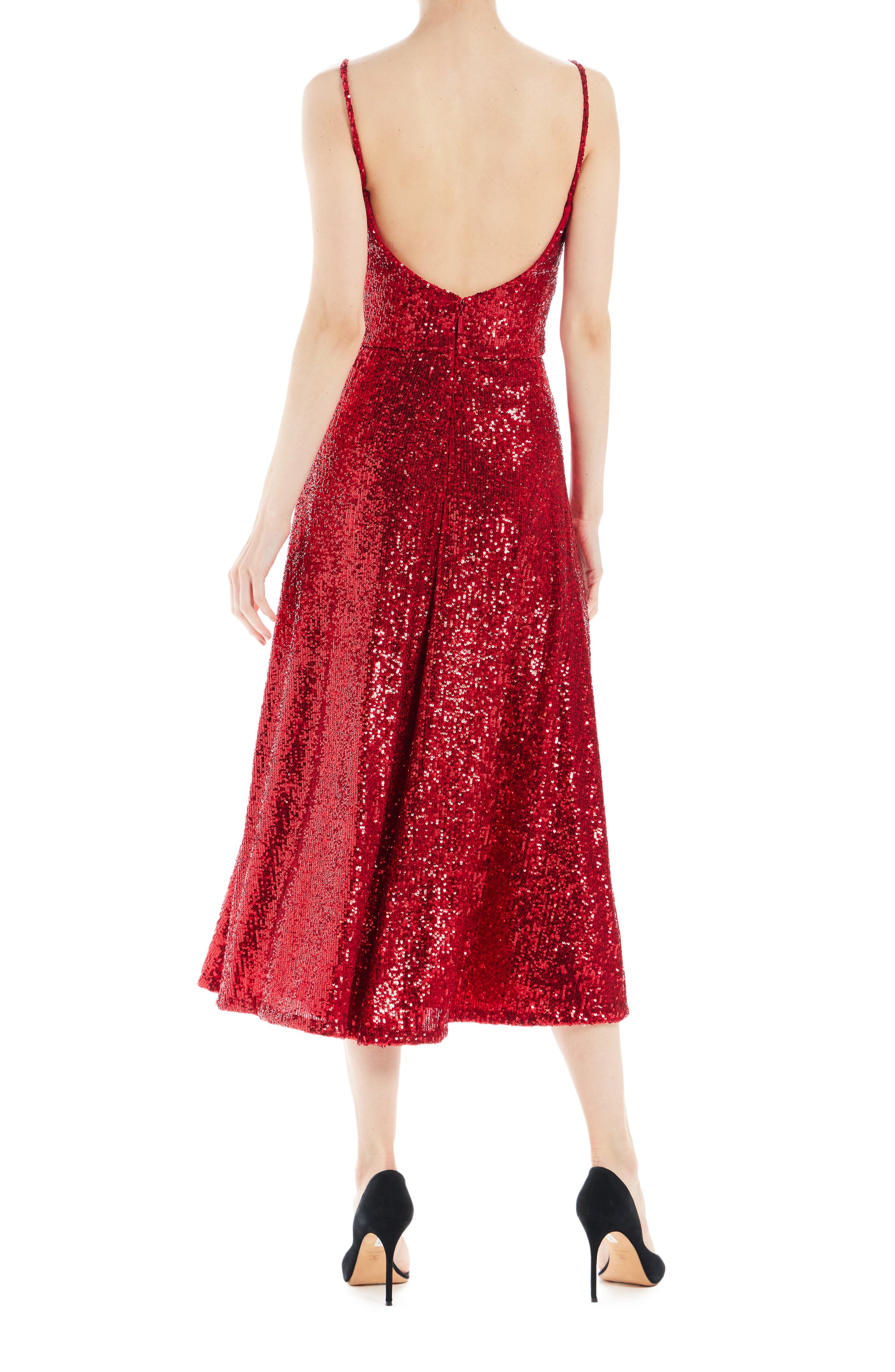 Sequin A-line Midi Dress