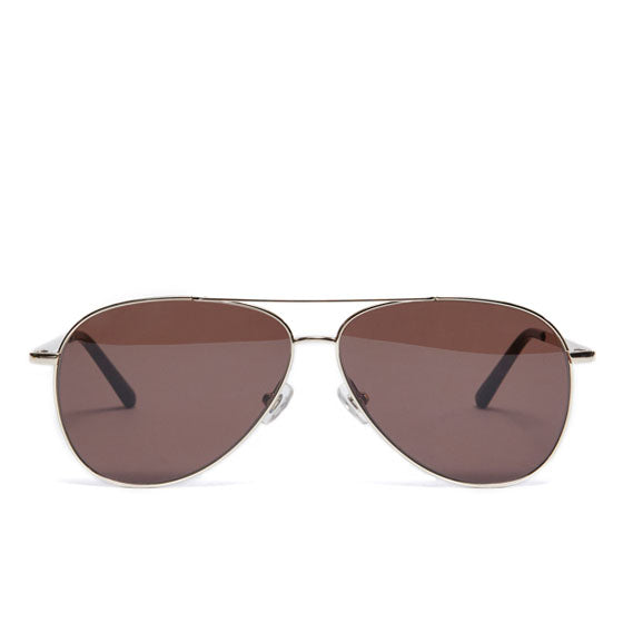 Emma Gold Aviator Sunglasses - Front View