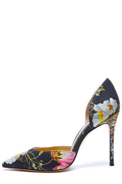 Monique Lhuillier Noir Tuileries Pump Heel