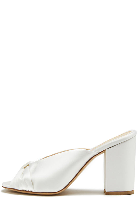 Monique Lhuillier White Dakota Mule