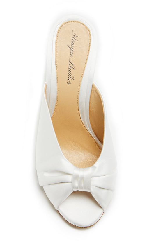 Monique Lhuillier White Dakota Mule