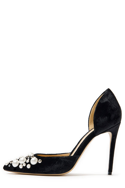 Monique Lhuillier Shannon Velvet Pearl Pump